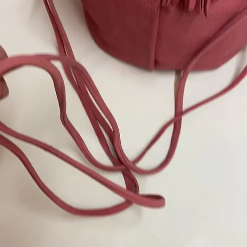 Vintage Valley Girl Pink Leather Clam Shell Crossbdy Bag A27