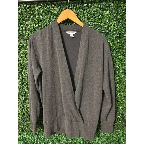 Athleta  Purana V Neck Wrap Sweatshirt Gray Heather Size XS