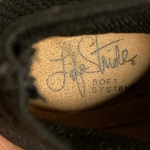 Life Stride  Black Ankle Sock Booties sz 9