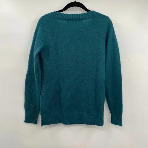 Woolrich Vintage Sweater Wool Mohair Cable Knit Crewneck Teal Womens Size XS