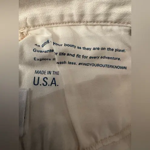 Outerknown Fillmore Boyfriend S.E.A. Women Off White Denim Shorts Size 28