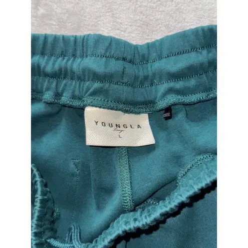 YoungLA Women's Jogger Sweatpants ambitious Club Pull On Drawstring Green Sz L Size L