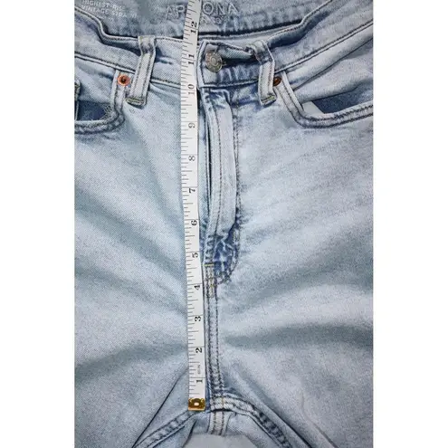 Arizona Jeans Arizona Juniors Jeans Size 7 High Rise Vintage Straight Stonewash Patched Trendy