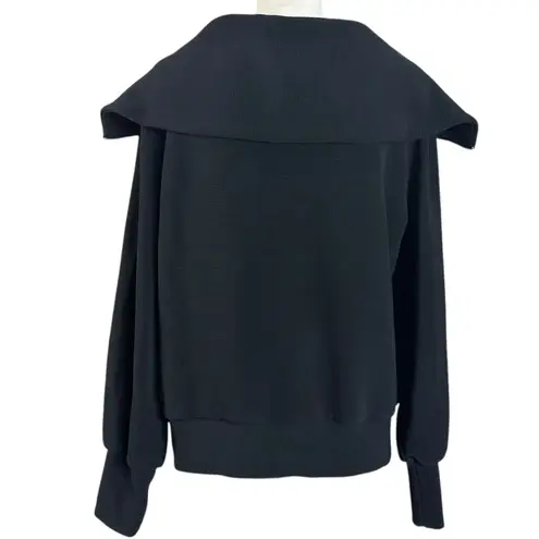 Varley Vine Half Zip Pullover Sweatshirt Sweater in Black Size Small Oversized