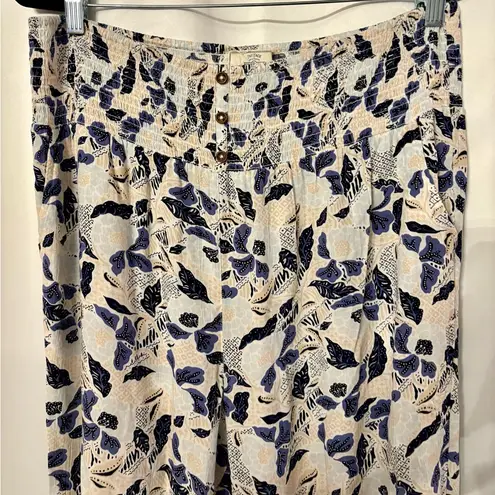 FatFace Women’s Tapered Floral Patterned Pants 34” Waist Blue Size 30