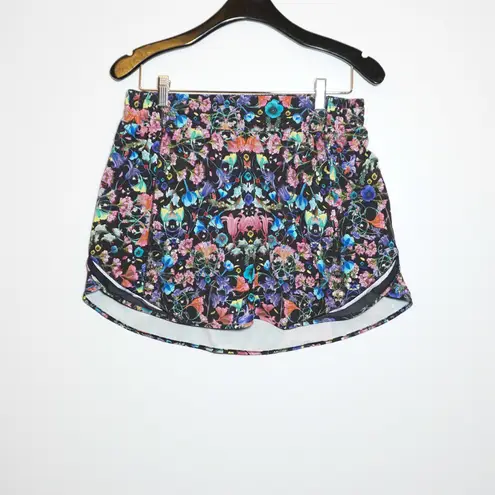 Lululemon  Hotty Hot High-Rise Pull On Mini Skirt Floral Spray Multi Black Print 