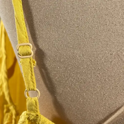 Akemi + Kin Tunic Dress Yellow Gold Slip Embroidery Bell Sleeve Size XL Extra La - Image 14