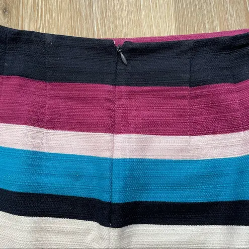 Loft  Purple Striped Pencil Skirt / High Waisted / Size 2P