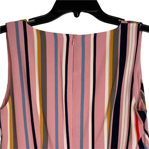 London Times Womens Dress Size 4 Pink Ivory Striped Partially Lined Stretch