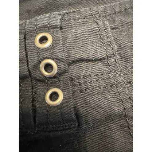 INC International Concepts Women's Black Embellished Ankle Cargo Pants Size 12