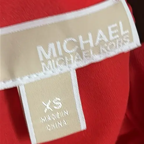 Michael Kors MICHAEL  Sleeveless Pleated Turtleneck Blouse Scarf Embellished