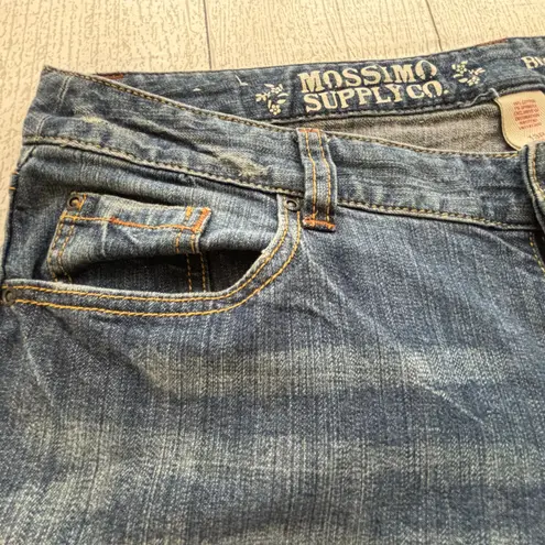 Mossimo Supply Co Distressed Denim Bootcut Jeans Size 13R Blue