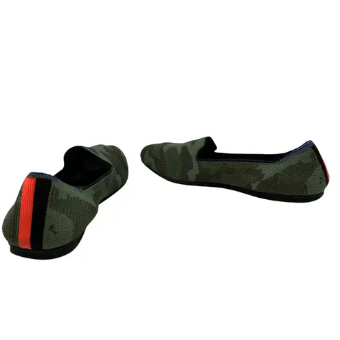 Rothy's The Loafer Flats Knit Camouflage Print Green Size 7.5