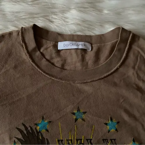 Daydreamer Brown Lucky to Have Bald Eagle Western Patriotic Oversized T-Shirt