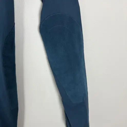 Kerrits Knee Patch Riding Performance Tights Pants Womens XL Blue - Green Fitted