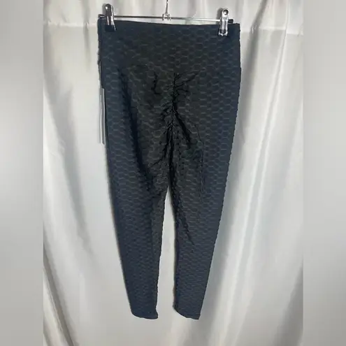 New Mix  Womens Black Textured Leggings Size S/M NWT Casual Activewear