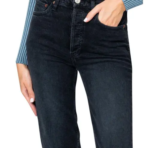 RE/DONE Black stovepipe Straight Leg Jeans