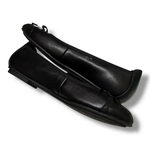 Vionic Minna Black Ballet Flats Bow Size 6 Flats Cap Toe Women's Shoes