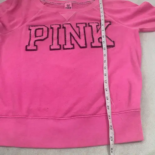 PINK - Victoria's Secret PINK women medium pink and Black pullover sweatshirt