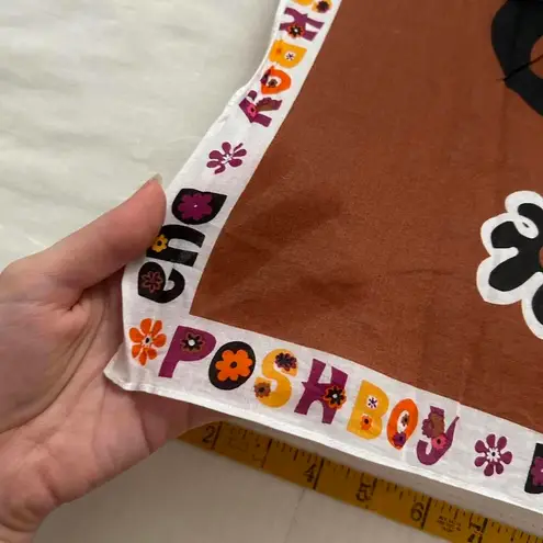 Brown toss floral print bandana 0524