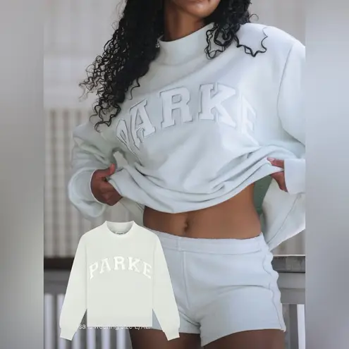 Parke Bridal Collection Something Blue Varsity Mockneck Sweatshirt XXL