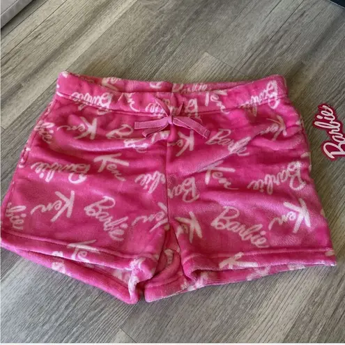 Barbie Ken Apparel Matel Hot Pink Logo Fleece Sleep Shorts with pockets size M Size M