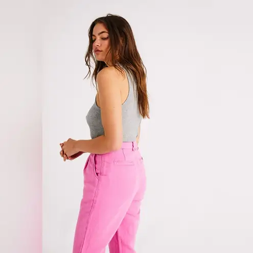 ROLLA'S HORIZON LINEN PANT BUBBLEGUM PINK SIZE 27