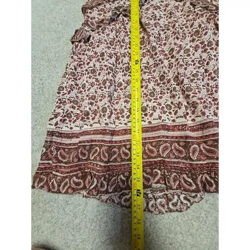 Faherty Women's Bonita Floral Printed Boho Neutral Midi Dress Sz XL