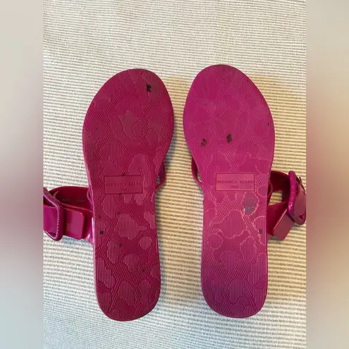 Veronica Beard Salva Jelly Slides in Magenta Pink size 10