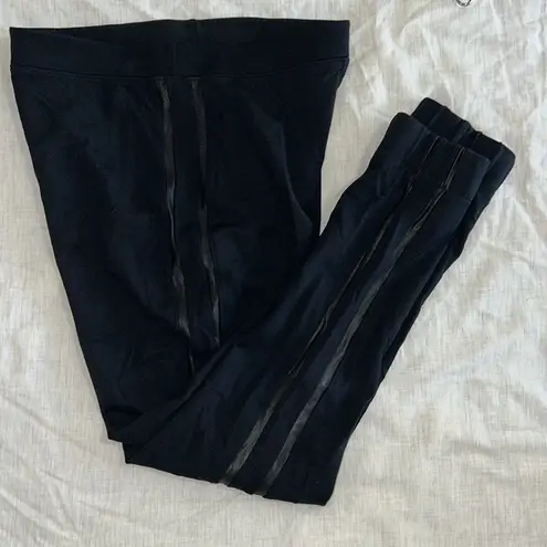 Spanx  Jogger Leggings Faux Leather Black Size Medium