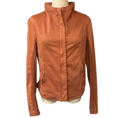 Marrakech Women'sMotorcycle Jacket Full Zip Copper Brown Fitted Size‎ M Biker Size M