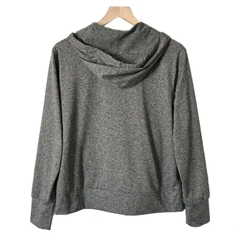 Quince Flowknit Full Zip Hoodie in Heather Gray Size Medium