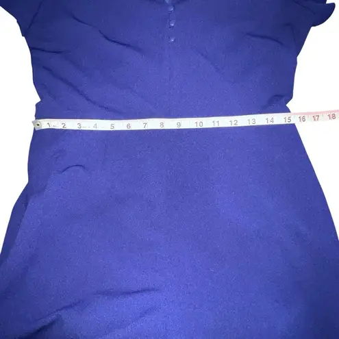 Badgley Mischka Mark + James By Royal Blue Belted Jumpsuit Pockets Women Size 10