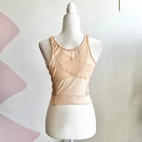 Exquisite Form Longline Bra Tan 36DD Vintage Pin Up Retro Corset Style Bustier Size undefined - Image 2