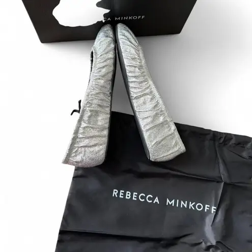 Rebecca Minkoff  Ruched Metallic Ballet Flat