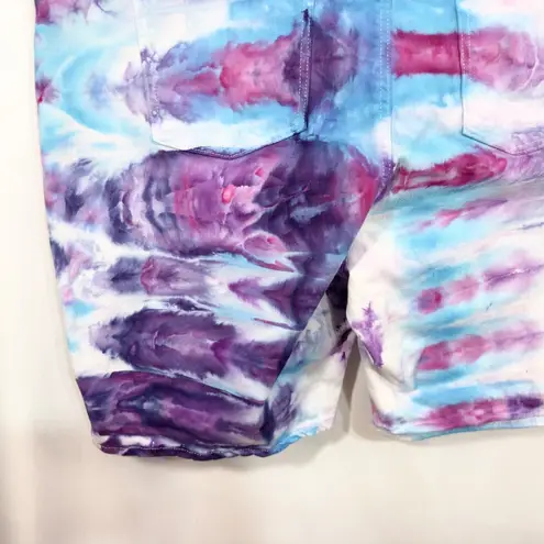 Gloria Vanderbilt Plus Size 24W Shorts Handmade Tie Dye Denim Purple Pink 928