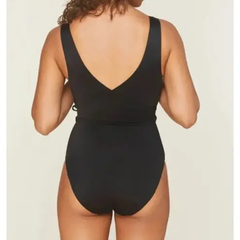 ANDIE Belmar One Piece Swimsuit Black Size Large NWT Minimalist Resort Beach