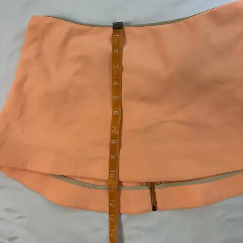 Elizabeth and James Sunwashed Orange Ponte Knit Strapless Addilyn Crop Top Size M