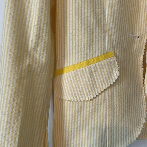 Lia Kes Yellow Seersucker Women's Blazer