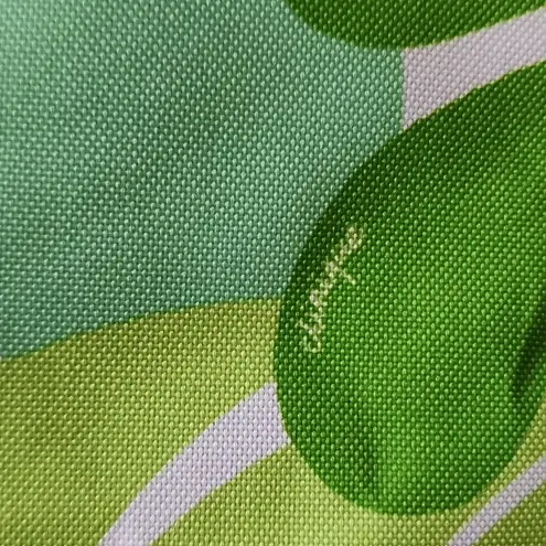 Clinique green abstract floral canvas tote bag 18x13