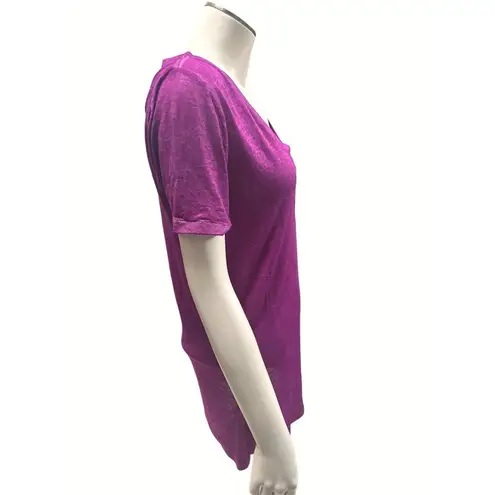 Arizona Jeans Arizona Jean Company Sheer Lightweight V Neck T Shirt Purple Size M