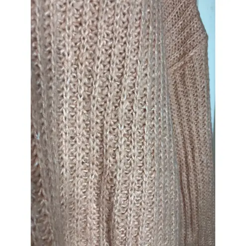 Scoop Oversized Waffle Knit Sweater Chunky Ribbed Turtleneck XXL NWT Pink