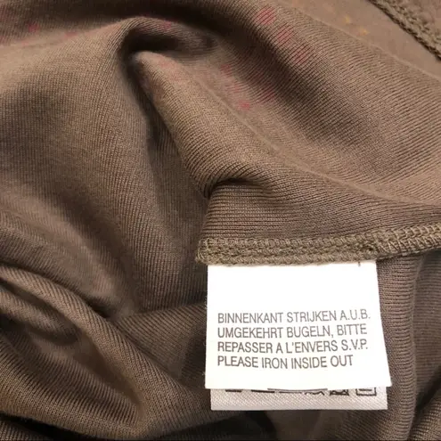 Belgium Xandres Graphic Tee Anis Sole Lily Frutti European Travel Vacation Brown Size L