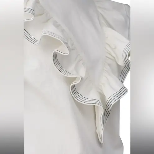 Saylor Harriette Denim Ruffle Top