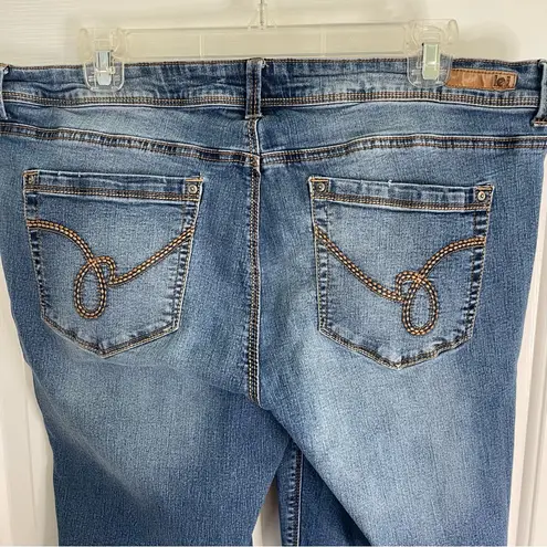 LEI Women's Straight Leg Blue Jeans Size 17 juniors y2k retro western