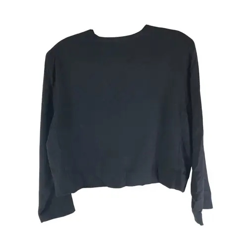 J.Jill  Vintage Blazer Jacket Button Front Shoulderpads Linen? Black 14 - Image 2