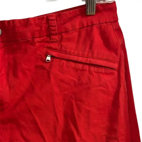 Lauren Ralph Lauren Women's Red Casual Shorts Size 10 Zip Pockets