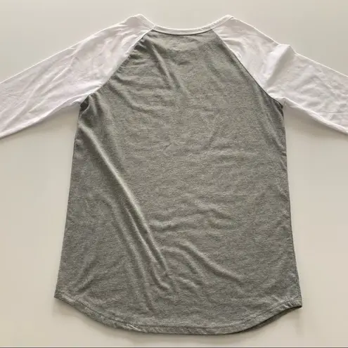 Modern Lux Rose Over Roses Graphic Tee Raglan Sleeves T-Shirt Medium