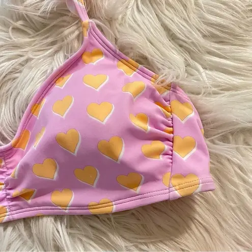 Stoney Clover Lane x Target Heart Flutter Ruffle Strap Bikini Swim top womens M