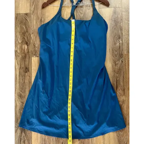 Women’s Size 2X Athletic Outdoor Gorpcore Dress W/Shorts Liner, Dark Teal EUC Blue